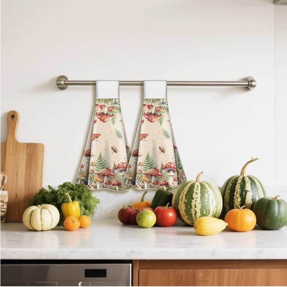 2/$18.00 Mushrooms Kitchen Towels